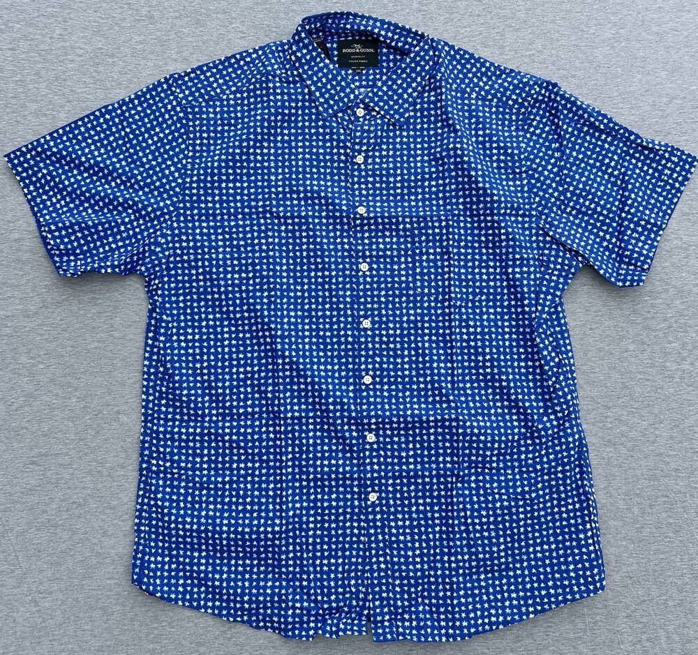 RODD & GUNN Halldene Short Sleeve Slim Fit Shirt 100% Cotton Men's Size XXL NWT